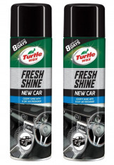 Set 2 Buc Turtle Wax Spray Silicon Bord New Car Fresh Shine 500ML TW FG6041/7905 foto