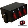 Unitate Comanda 3 Butoane Auto 12/24V Intrerupator Universal cu Montare Reglabila 8x5x5cm