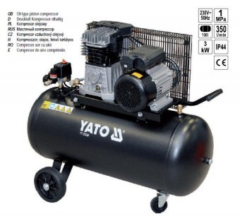 Compresor 100L, 3kW, 350L/min - YATO - YT-23220