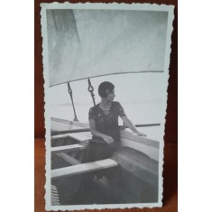 Fotografie, in barca cu panze, Constanta 1932