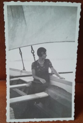 Fotografie, in barca cu panze, Constanta 1932 foto