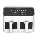 Friteuza dubla cu aer cald Heinner DualFry Supreme, 1700W, capacitate totala 8L, display digital