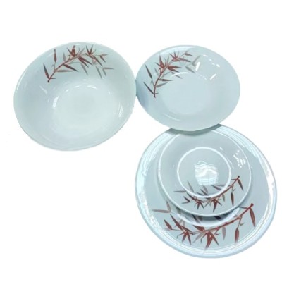 Set de Masa 12 Persoane 2x19 AL2050 Opal Alb Frunze 38 piese ARTC foto