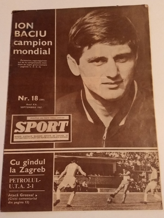 Revista - SPORT (Dinamo,Petrolul Ploiesti,etc...) nr.18/septembrie/1967)