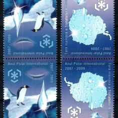 Romania 2009, LP 1829 d, Regiunile Polare, tete-beche tip II, MNH! LP 23,50 lei