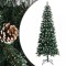 vidaXL Brad de Crăciun artificial cu suport, verde, 210 cm, PVC