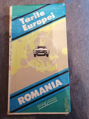 Romania - Harta turistica si rutiera , 1995 foto