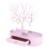 Suport Bijuterii Model Cerb Roz cu Sertar KIK, Decorativ, Organizator Inele Bratari, 25cm