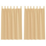 Cumpara ieftin Perdele Voile cu buzunare pentru bare 2 buc Nisip