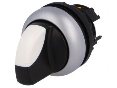 Comutator rotativ 22mm 2 poziții alb-negru fără IP66