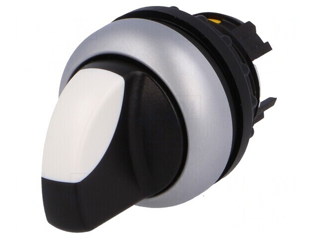 Comutator rotativ 22mm 2 poziții alb-negru fără IP66