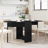 vidaXL Masă de dining 138 x 70 x 73,5 cm Lemn prelucrat Stejar Negru 8006072