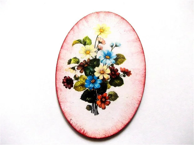 Magnet frigider model floral, magnet cu flori viu colorate 41263
