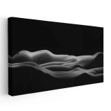 Tablou trei nuduri femei fundal negru 2116 Tablou canvas pe panza CU RAMA 60x120 cm
