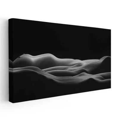 Tablou trei nuduri femei fundal negru 2116 Tablou canvas pe panza CU RAMA 60x120 cm foto