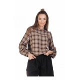Bluza dama casual din bumbac in carouri
