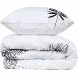 Set husă de pătură Gri Pat 200 3 Piese