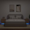 VidaXL Noptiere cu lumini LED, 2 buc., stejar sonoma, lemn prelucrat 836740