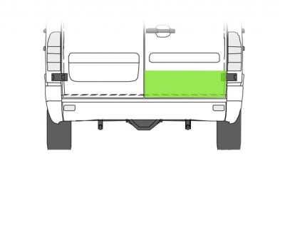 Element reparatie usa Mercedes SPRINTER 208-416 (W901-905), 01.1995-2006, VW LT II 05.1996-12.2005 (pt modele cu 2 usi spate), partea dreapta, usa sp foto