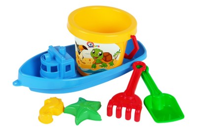 Set de nisip, TechnoK, galeata, vaporas si accesorii foto