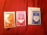 Serie Romania 1942 Bucovina - 1 An de la Desrobire , 3 valori