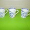 Set de trei CESTI din PORTELAN vechi decorate in teme florale