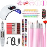 Set pentru manichiură cu hibrid lampă UV LED 54 W + freză Enzo