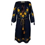 Rochie dama casual RDF, bleumarin , marimea L