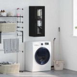 vidaXL Dulap montat pe perete Stejar Negru 34,5 x 34 x 90 cm 882621