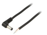 Cablu Alimentare DC 5,5/2,1 Unghi Negru 1,5m