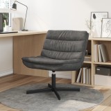 vidaXL Scaun Rotativ Negru Jet Poliester, Metal Standard Rotativ