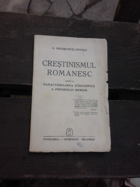 CRESTINISMUL ROMANESC - S. MEHEDINTI SOVEJA