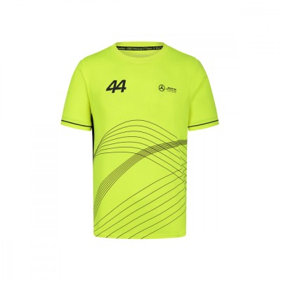 Mercedes AMG Petronas tricou de bărbați Lewis Hamilton Sports yellow F1 Team 2024 - L foto