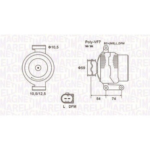Alternator Ford Transit Box (Fa), Transit Bus(Fd , Transit (Fm ; Land Rover Defender Convertible (L316), Defender Pickup (L316), Defender Station Wag
