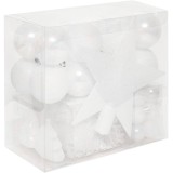 Set decoratiuni Craciun, 44 piese, cu globuri, ghirlanda si varf de brad, ab Household NewTrend