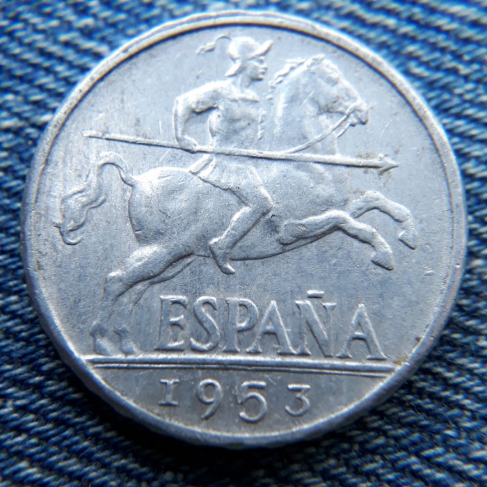 1Q - 10 Centimos 1953 Spania