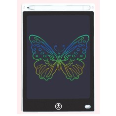 Tableta grafica de desenat pentru copii,color de 12 inch diagonala, cu buton de stergere si creion - Alb