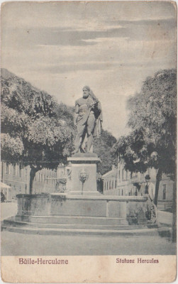 Baile Herculane Statuea Hercules CP circulata ND(1925) foto