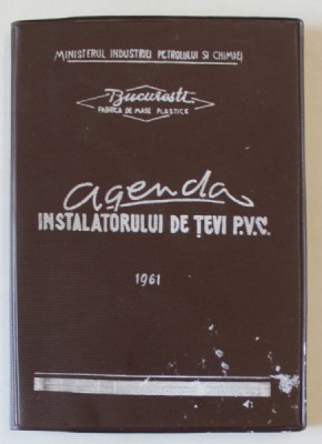 AGENDA INSTALATORULUI DE TEVI P.V.C. , 1961 foto
