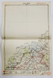 HARTA ZONEI CAREI , LITOGRAFIE DE M.D. MOLDOVEANU , 1936, POLICROMA