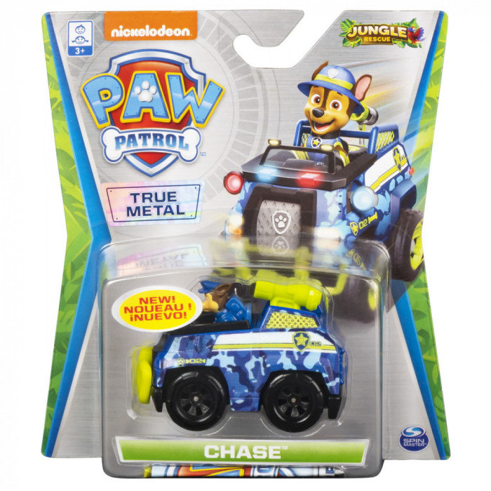 PATRULA CATELUSILOR MASINUTA METALICA CHASE JUNGLE RESCUE SuperHeroes ToysZone