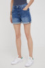 Pepe Jeans pantaloni scurti jeans Mary Short femei, culoarea albastru marin, neted, high waist