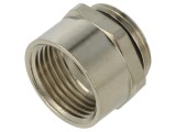 Flanșă filetată M20/M20 din alamă, acoperire nichel, 23 mm