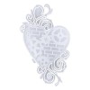 Matrita din silicon pentru confectionat edcoratiune inima Koonafy, 20.5 x 30.6 x 1 cm, alb