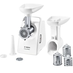 Masina de tocat carne Bosch MFW3X13W CompactPower, 500 W, Alb, 2.5 kg/min