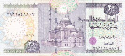 Bancnota Egipt 20 Pounds 2004 - P65d UNC foto