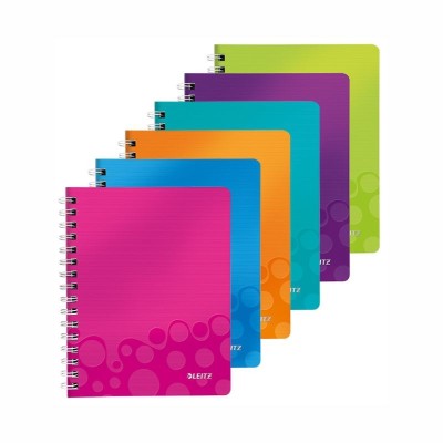 Caiet de birou A5, PP, cu spira, matematica Leitz Wow foto