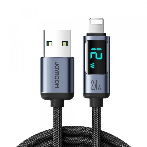 Cablu Date si Incarcare USB-A - Lightning Joyroom Prism Series A16, 18W, 1.2m, Negru