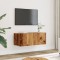 Gossi comoda tv de perete, 2 buc. lemn vechi, 80x30x30 cm