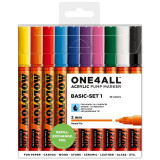 Set Markere acrilic Molotow ONE4ALL 127HS Basic-Set 1 10cul/set 2 mm